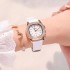 New style silicone tape fashion student women's watch women's watch diamond inlaid square niche quartz watch wholesale and foreign trade