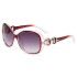 Factory new trendy and fashionable sunglasses 9509 large frame sunglasses for women with jade crystal texture sunglasses