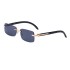 2022 New Retro Small Framed Frameless Sunglasses for Female Internet Celebrities, Same Style European and American Sunglasses for Female Trendy Sunglasses