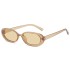 Cross border 2022 new European and American fashion oval cow color retro sunglasses with small frame INS style personalized sunglasses