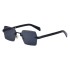 2024 New Diamond Edged Frameless Sunglasses for Men Outdoor Cycling Sunglasses Trendy Men Cross border Wholesale Sunglasses