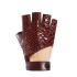 Real leather half finger gloves for women, open finger driving, cycling, outdoor motorcycles, motorcycles, fashion, fitness, sports, dance, fashion