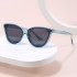 European and American trendy cat eye multi-color lens sunglasses 2418 new fashionable sunshade sunglasses for women can be sent as a set