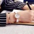 New brand Korean version rhinestone steel strip women's watch, creative and simple quartz women's watch, fashion and fashionable watch