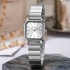 New square fashionable women's watch with steel strip, stainless steel for daily use, waterproof and high aesthetic value, popular among students