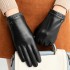 Real leather gloves for women in winter, thickened velvet for warmth, cycling touch screen for driving, Korean version fashion repair, hand layer sheepskin