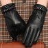 Women's leather gloves with plush insulation, thickened driving and cycling touch screen, Korean version outdoor top layer sheepskin gloves, anti cold