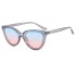 European and American trendy cat eye multi-color lens sunglasses 2418 new fashionable sunshade sunglasses for women can be sent as a set