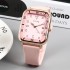 2024 new square watch student party women's large plate light luxury niche fashion life waterproof versatile quartz watch