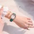 New style silicone tape fashion student women's watch women's watch diamond inlaid square niche quartz watch wholesale and foreign trade