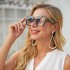 2021 New Large Frame Sunglasses for Women, Trendy Fashion, Internet Celebrity, Cat Eye Sunglasses for Women, Korean Version Sunglasses