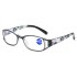 Factory goods 2021 elderly ultra light folding portable printed aging glasses with high-definition anti fatigue and anti blue light aging