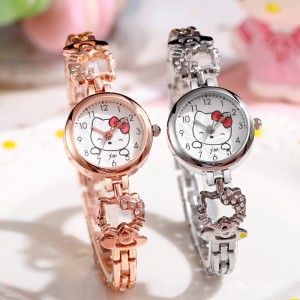 New style simple Korean version fashionable student party niche cartoon children's watch women's model cute girl watch