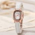 New Korean version women's watch, women's style oval plate, simple belt, niche student, compact, simple, high-end feeling