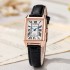 Cross border popular square women's watch, female style, niche design, medieval fashion, student party belt, Guangzhou watch