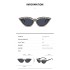 Cross border new retro triangle trend European and American personality avant-garde exaggerated sunglasses fashionable diamond studded cat eye sunglasses