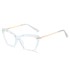 2020 Retro Transparent Multi faceted Crystal Eyeframe for Myopia, Metal Frame with Spring Foot Flat Mirror for Men and Women