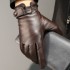 Leather gloves for men in winter, warm leather gloves for riding motorcycles and driving, thin and plush thick sheepskin gloves