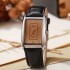 New Fashion Women's Watch Women's Belt Square Dial Couple Watch Student Casual Quartz Fashion Watch