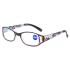 Factory goods 2021 elderly ultra light folding portable printed aging glasses with high-definition anti fatigue and anti blue light aging