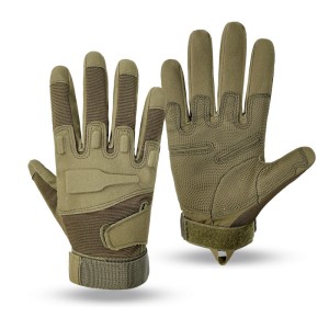 Tactical gloves for men with all fingers and plush insulation for military enthusiasts. Outdoor black eagle anti slip and wear-resistant sports training riding gloves for men