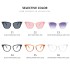 2022 New Cat Eye Sunglasses Personalized Metal Nose Bridge Sunglasses European and American Street Photography Sunglasses Factory Goods