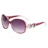 Factory new trendy and fashionable sunglasses 9509 large frame sunglasses for women with jade crystal texture sunglasses