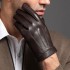 Leather gloves for men, autumn and winter short styles, warm and windproof, thin styles for driving and riding motorcycles, top layer sheepskin gloves