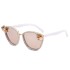 New Princess Barbie Pink Metal Sunglasses, European and American Fashion Versatile Pearl Flower Sunglasses, Cross border Sunglasses