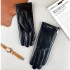 Leather gloves for women in winter, thickened with fleece for warmth, touch screen for driving, cycling, outdoor, top layer sheepskin for windproof