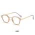 2024 Internet Celebrity Same Style Sunglasses Men's Trendy Retro Steampunk Small Box Anti Blue Light Sun Glasses Frame