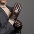 Leather gloves for men, autumn and winter, with added fleece insulation and thickening for driving, cycling, business, gift giving, and top layer sheepskin gloves