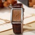 New Fashion Women's Watch Women's Belt Square Dial Couple Watch Student Casual Quartz Fashion Watch