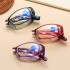 2022 new folding anti blue light reading glasses with four leaves and small flowers, ordinary reading glasses for elderly people, folding reading glasses for women