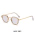 2024 Internet Celebrity Same Style Sunglasses Men's Trendy Retro Steampunk Small Box Anti Blue Light Sun Glasses Frame