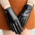 Real leather gloves for women in winter, thickened velvet for warmth, cycling touch screen for driving, Korean version fashion repair, hand layer sheepskin