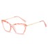 2020 Retro Transparent Multi faceted Crystal Eyeframe for Myopia, Metal Frame with Spring Foot Flat Mirror for Men and Women