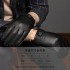 Leather gloves for men in autumn and winter, with fleece insulation for driving and riding motorcycles. Touchscreen imitation deer skin pattern, top layer sheepskin gloves