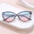 European and American trendy cat eye multi-color lens sunglasses 2418 new fashionable sunshade sunglasses for women can be sent as a set