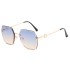 2024 New Polygonal D Home Metal Sunglasses Fashion Stage Show Sunglasses Outdoor Sunshade Sunglasses