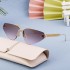 2024 New European and American Fashion Frameless Diamond Sunglasses for Women Outdoor Street Photography Sunglasses for Women Cross border Wholesale Shapes