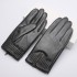 Leather gloves for men in winter, warm and thick velvet, stylish and cool for driving and riding motorcycles, touch screen sheepskin