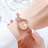 Top selling cross-border fashion new women's watch, women's style, waterproof student steel strip, round, high-value women's watch for daily life