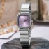 New square fashionable women's watch with steel strip, stainless steel for daily use, waterproof and high aesthetic value, popular among students