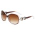 Factory new trendy and fashionable sunglasses 9509 large frame sunglasses for women with jade crystal texture sunglasses