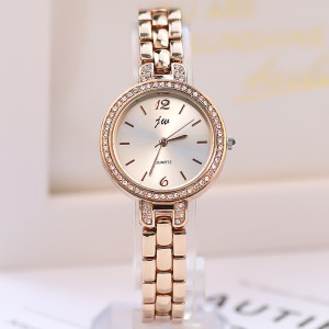 New styles Korean version steel strip temperament women's watch women's simple round plate retro niche quartz watch wholesale