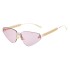 2024 New European and American Fashion Frameless Diamond Sunglasses for Women Outdoor Street Photography Sunglasses for Women Cross border Wholesale Shapes