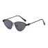 2024 New Personalized Fashion Metal Small Green Frame Sunglasses European and American Fashion Dressing Cat Eye Sunglasses Instagram Glasses