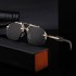 2024 New Steampunk Style Frameless Sunglasses for Men, Quality Sense Box Sunscreen Sunglasses for Men