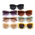 Personalized Haze Leopard 2414 New Fashion Sunglasses Cat Eye Large Frame Sunglasses Korean Versatile Sunglasses